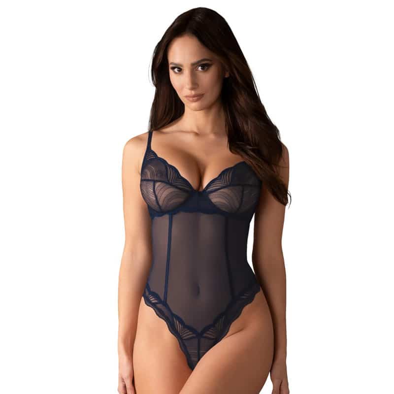 Obsessive Nightly Blue Bundløs Bodystocking - Xs/s
