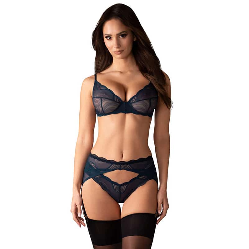 Obsessive Nightly Blue Lingeri Sæt - Xs/s