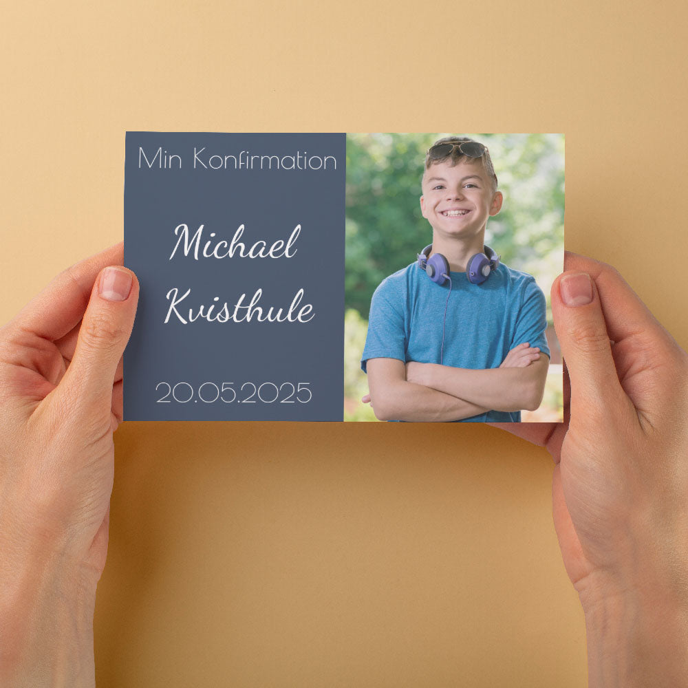 Indbydelser til Konfirmation - Design 1 - Få dem nu!