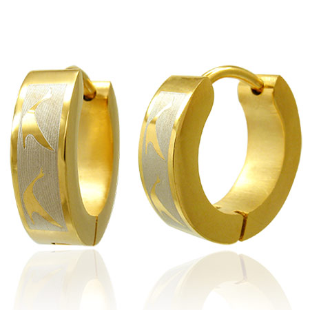 Stål Hoops øreringe til mænd - 13mm diameter