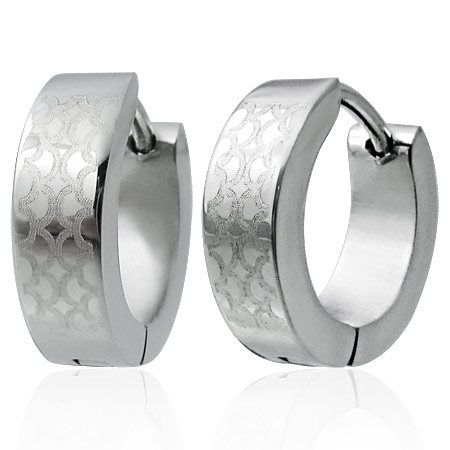 Rustfri Stål Hoops Øreringe - 13mm - Pr. Par