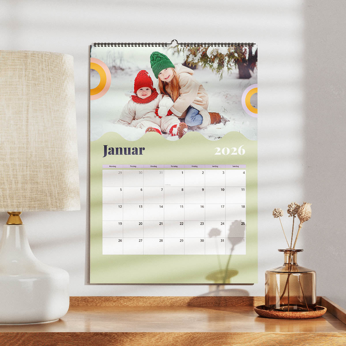 Farveglad Kalender - Standard Design til planlægning