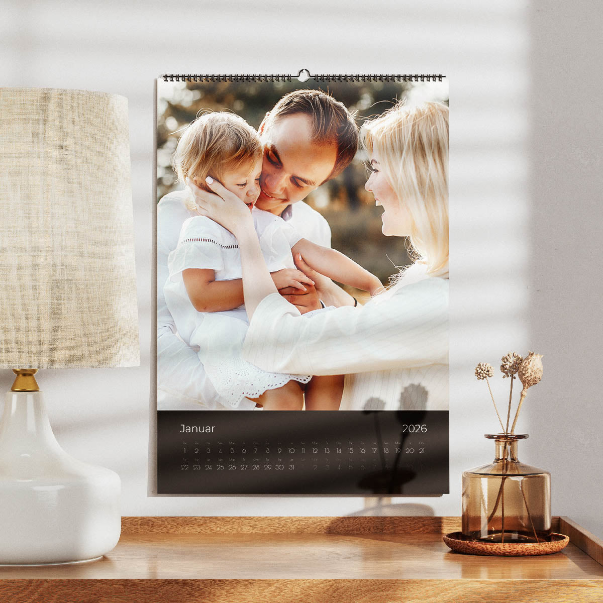 Smal Design Kalender - Sort - Vis Dine Bedste Billeder