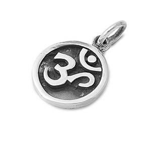 Aum Vedhæng i Sølv - Spirituelt Smykke med AUM Symbol
