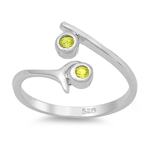 Justerbar Tåring i 925 Sterling Sølv med Zirkonia
