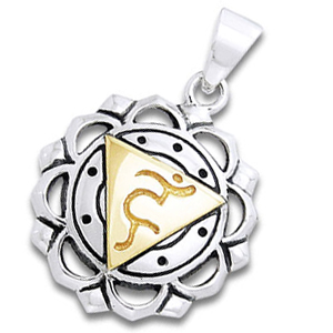 Chakra Vedhæng - Halschakra - Vishudda 31mm - U/kæde