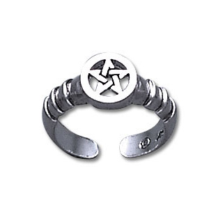 Justerbar Tåring med Pentagram i 925 Sterling Sølv