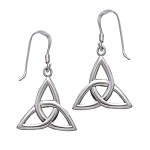 Øreringe med Triquetra - Treenighedssymbolet - 31mm