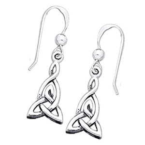 Triquetra øreringe i sølv – Treenighedssymbolet – 27mm
