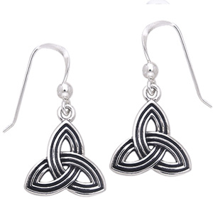 Øreringe med Triquetra - Treenighedssymbolet - 28mm