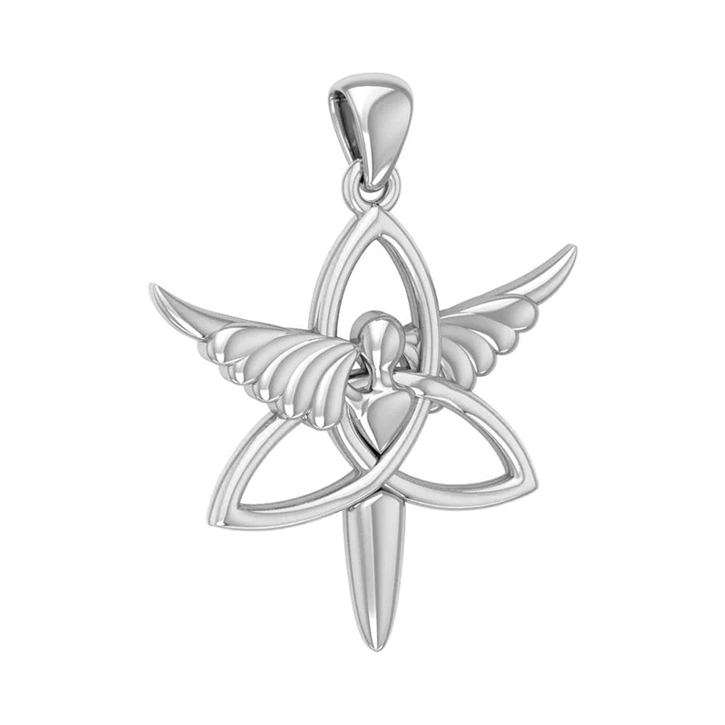 Engel Vedhæng med Triquetra - Treenighedssymbol 47mm