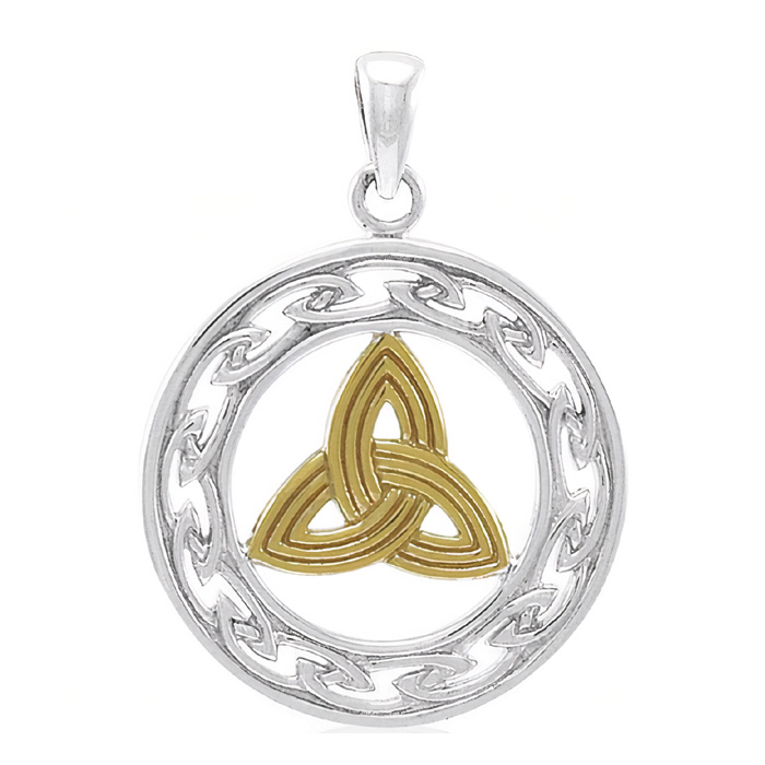 Triquetra Vedhæng - Treenighedssymbolet i Sølv og Guld