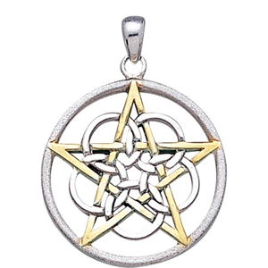 Pentagram Vedhæng i Sølv - Spirituelt Smykke 37mm