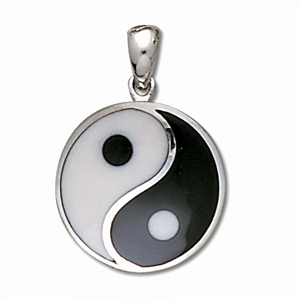 Yin Yang Vedhæng i Sølv - 29mm Uden Kæde