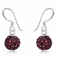 Swarovski Krystal Øreringe i Sølv - 21mm - Pr. Par