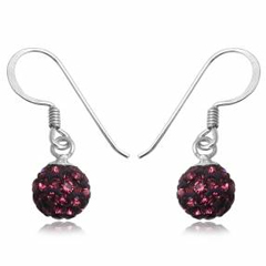 Swarovski Krystal Øreringe i Sølv - 22mm - Pr. Par