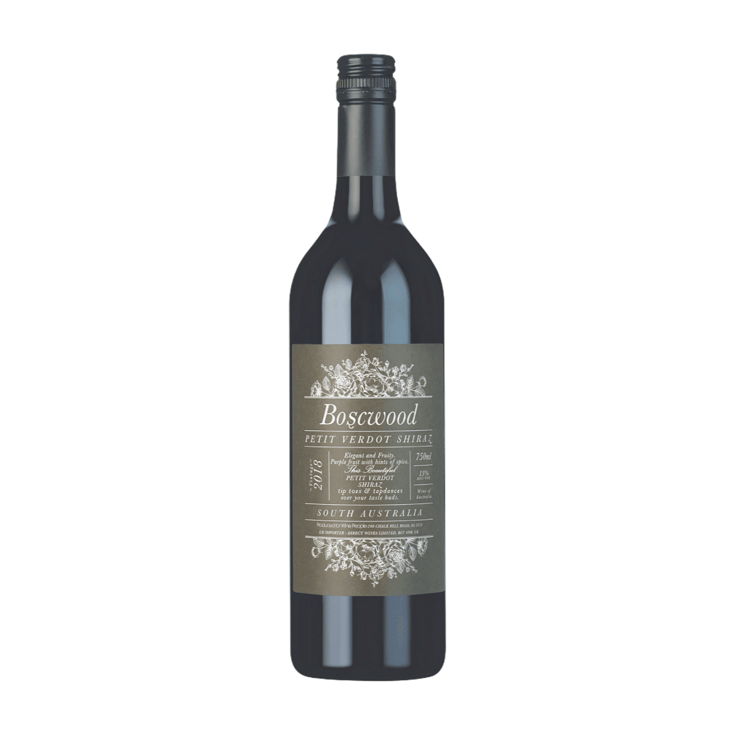 Boscwood Petit Verdot Shiraz 2018 - Lækker Rødvin
