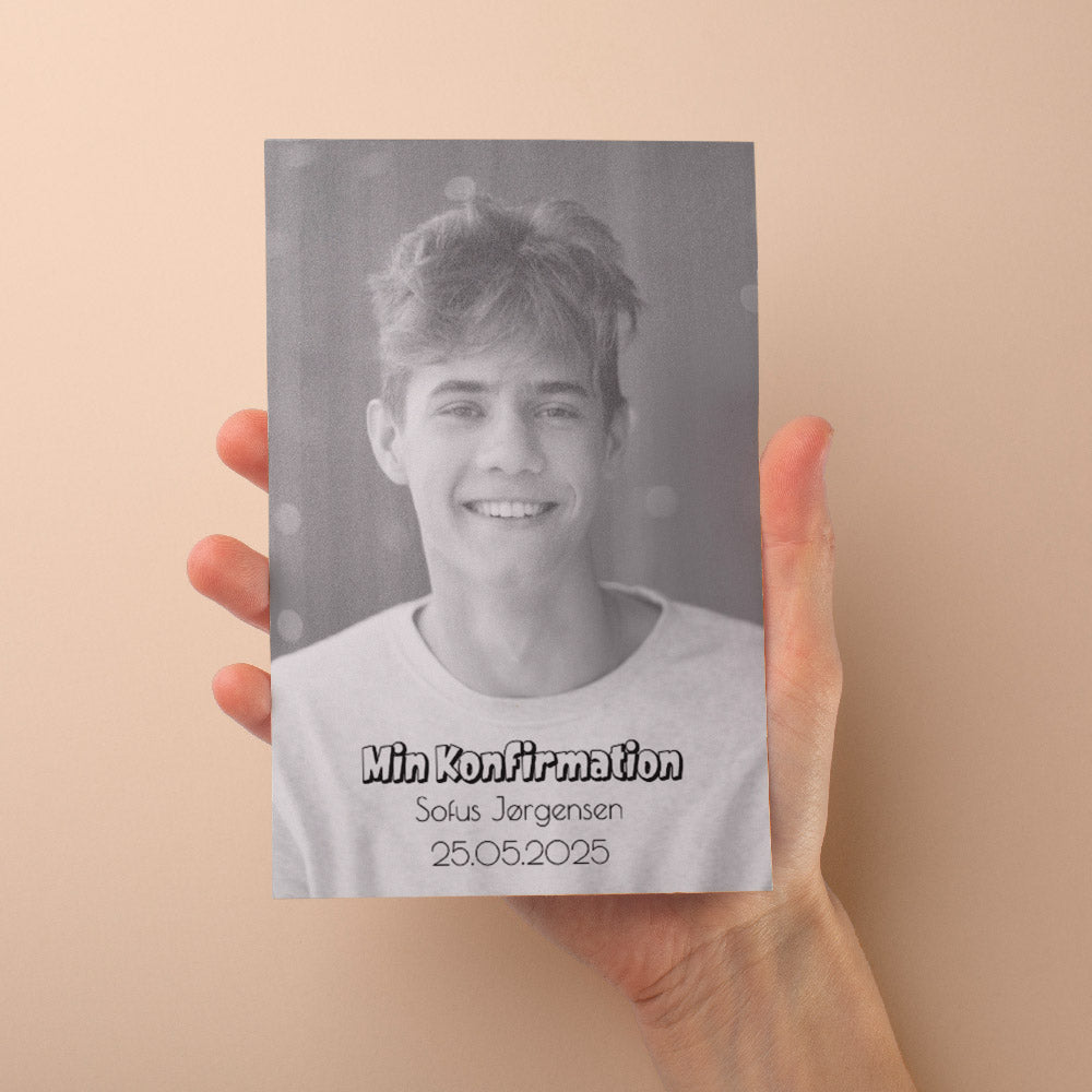 Personlige Konfirmationsindbydelser - Design 5