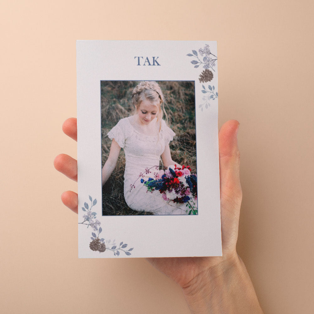 Takkekort til Konfirmation - Design 6 med Konvolutter