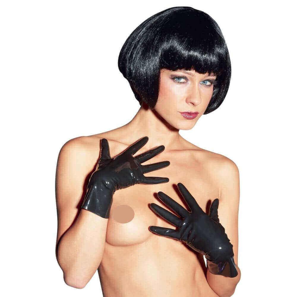 Sorte Latex Handsker Korte-s