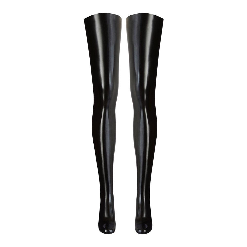 Latex Strømper Sorte-xxl