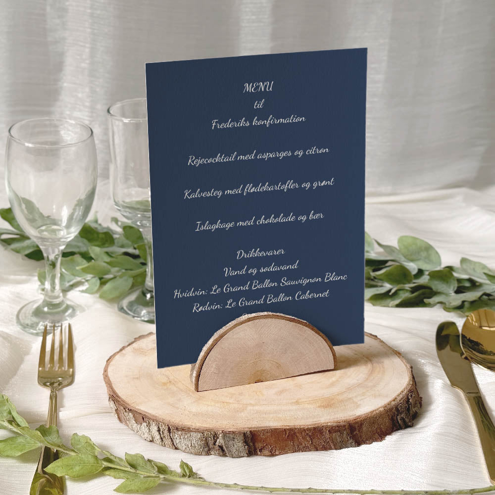 Menukort Til Konfirmation - Design 1