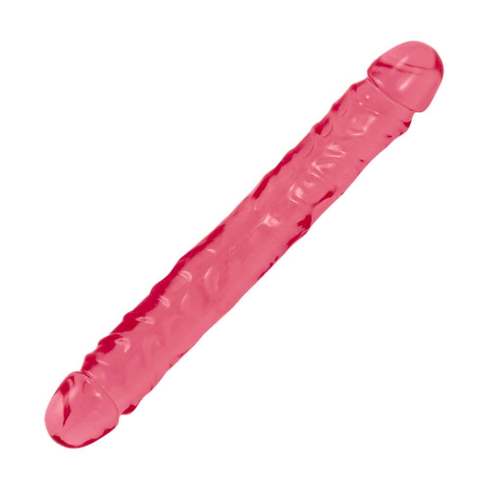 Doc Johnson Crystal Jellies Dobbelt Dildo - Pink