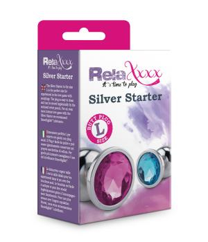 Silver Star Anal Plug L - Blå