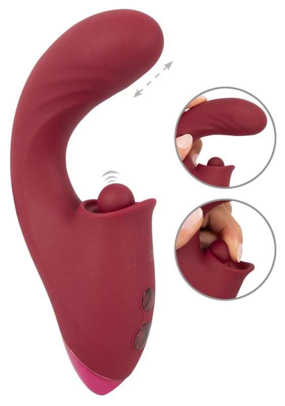 Støde Vibrator Med Klitoris Stimulator