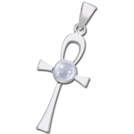 Ankh Kors Med Bjergkrystal - U/kæde