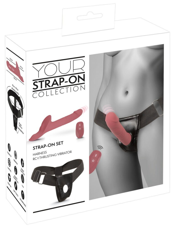 Stødende Strap-on Vibrator Med Fjernbetjening