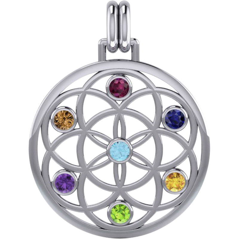 Chakra Flower Of Life - 38mm - U/kæde