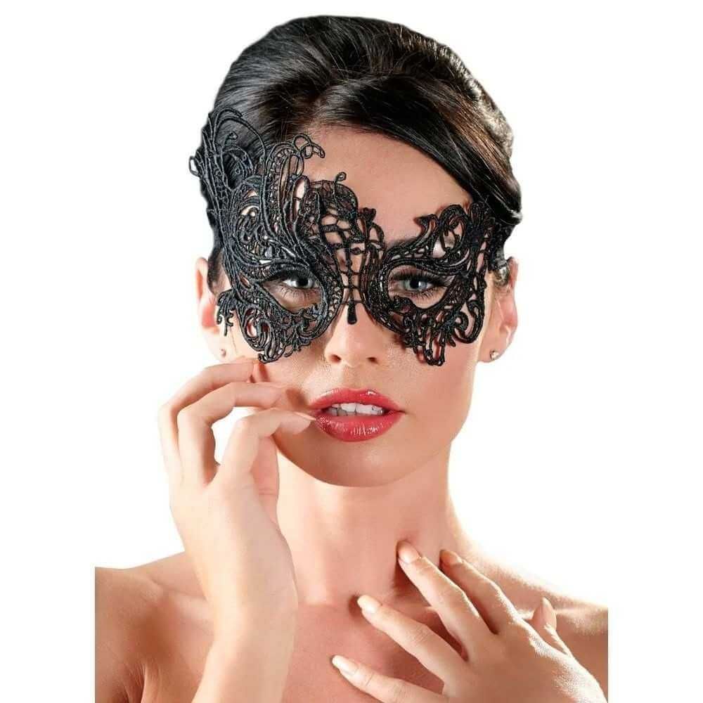 Cottelli Collection Smuk Maske Med Kniplinger