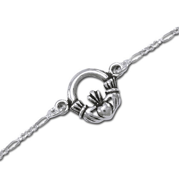 Ankelkæde Med Claddagh - 20,5cm