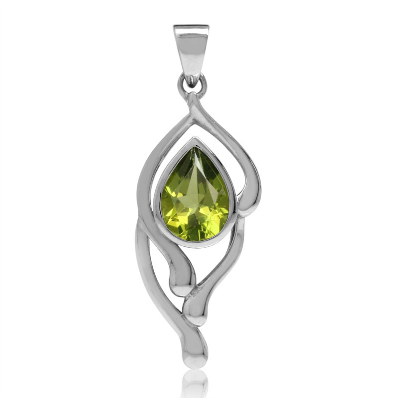 Vedhæng Med Peridot - 30mm - U/kæde