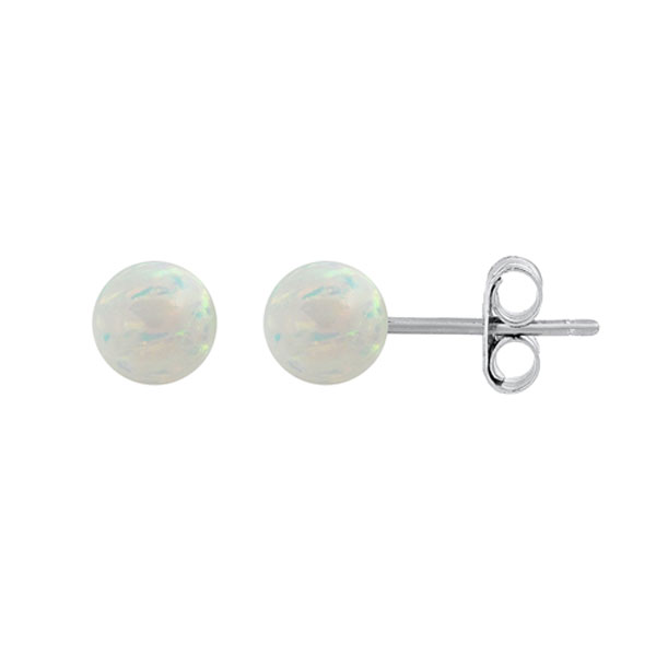 ørestikker Med Opal - 5 Mm - Pr Par