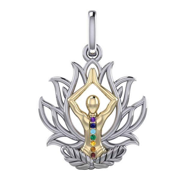 Chakra Lotus Vedhæng - U/kæde