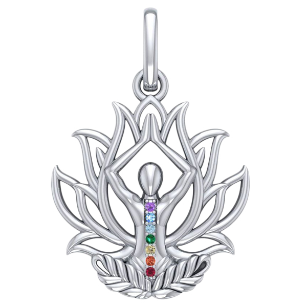 Chakra Lotus Vedhæng - U/kæde