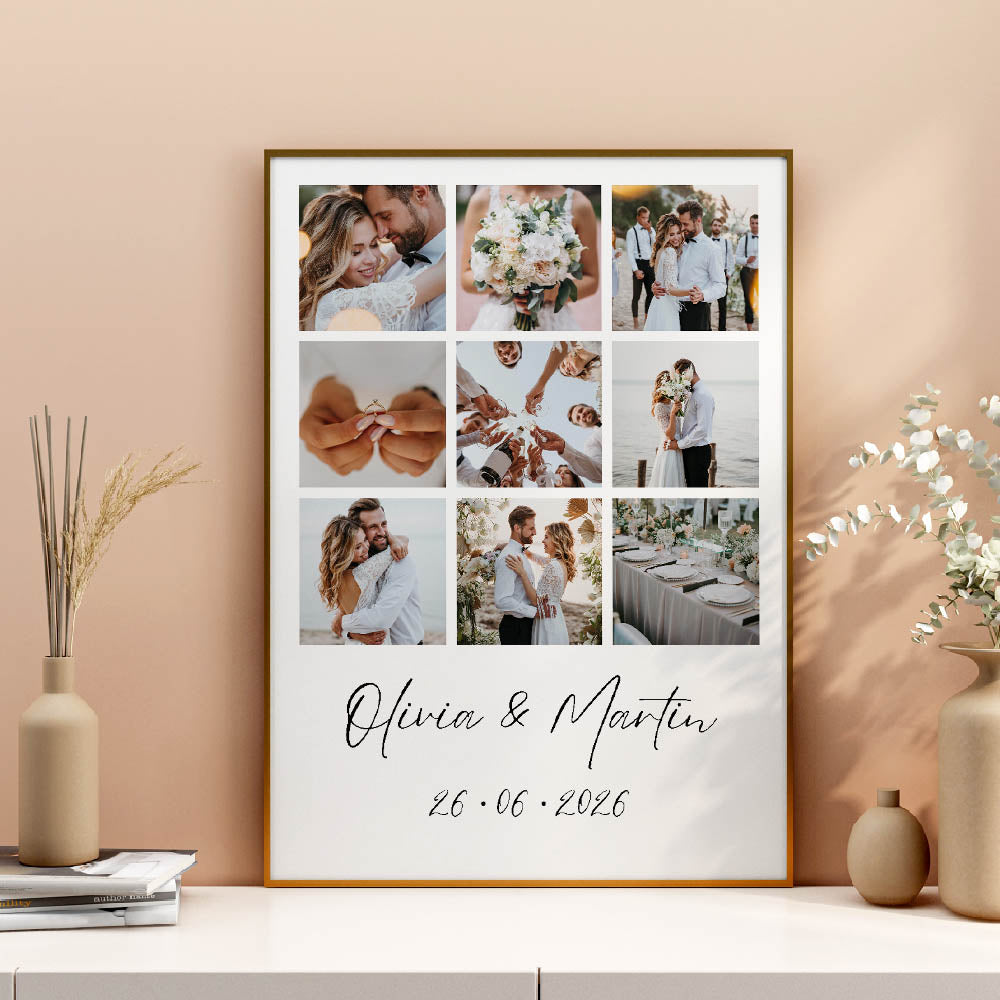 Collage Prints - 9 Billeder - Med Tekst