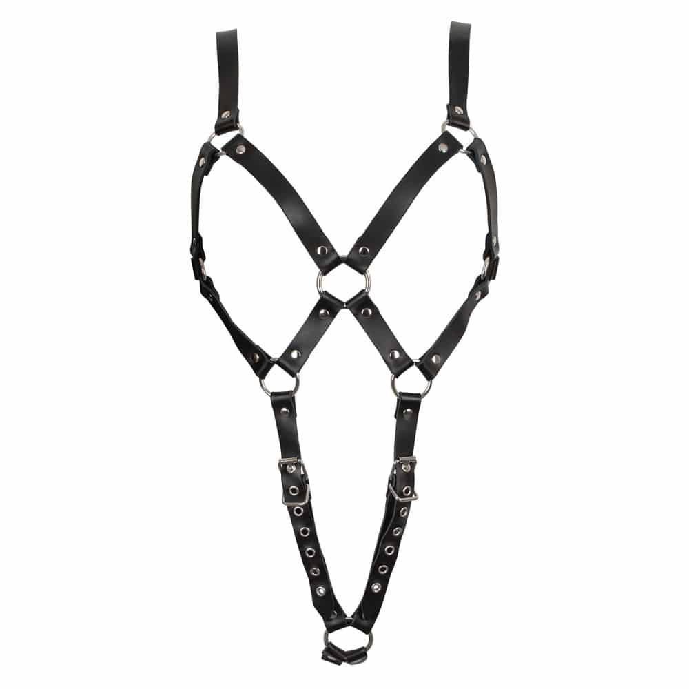 Zado Sort Læder Body Harness - S/m