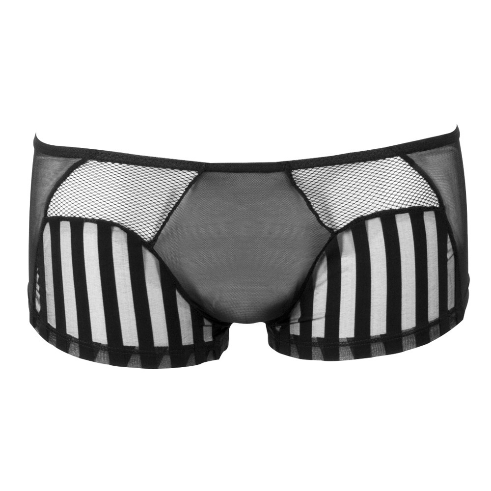 Svenjoyment Kort Netboksershorts Med Striber Sort - S