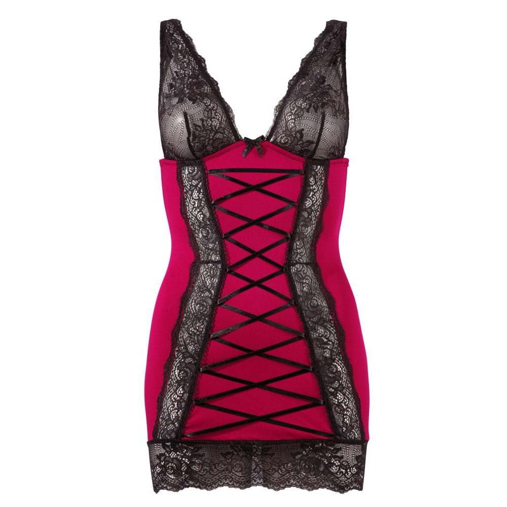 Cottelli Chemise Rød Og Sort - L