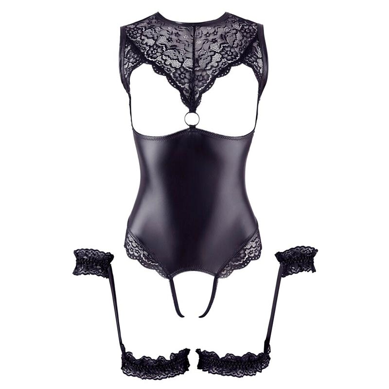 Cottelli Bondage åben Og Bundløs Bodystocking Sort - M