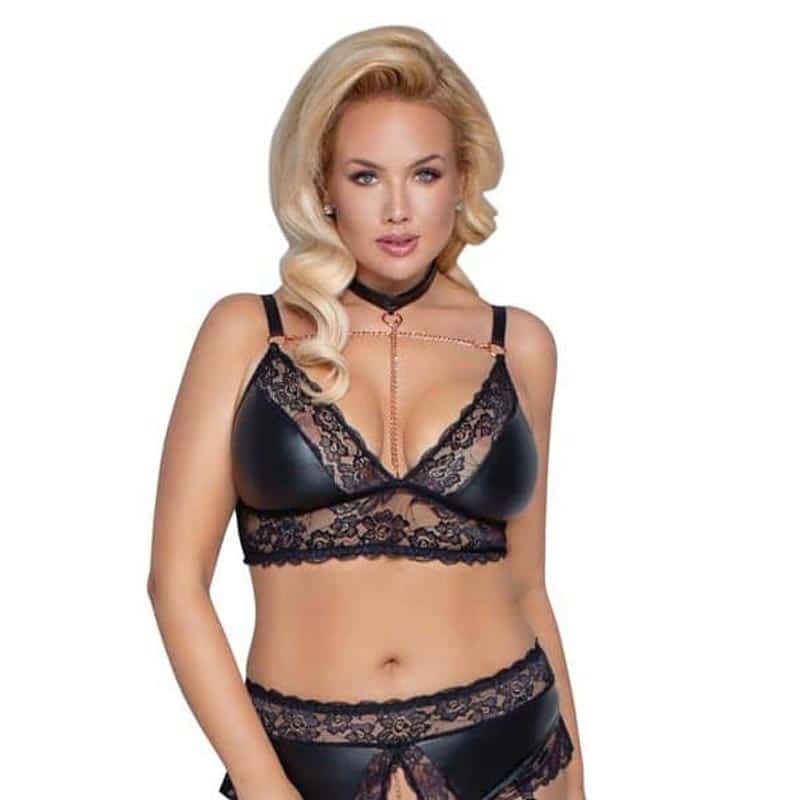 Cottelli Curves Liva Lingeri Sæt - Xl