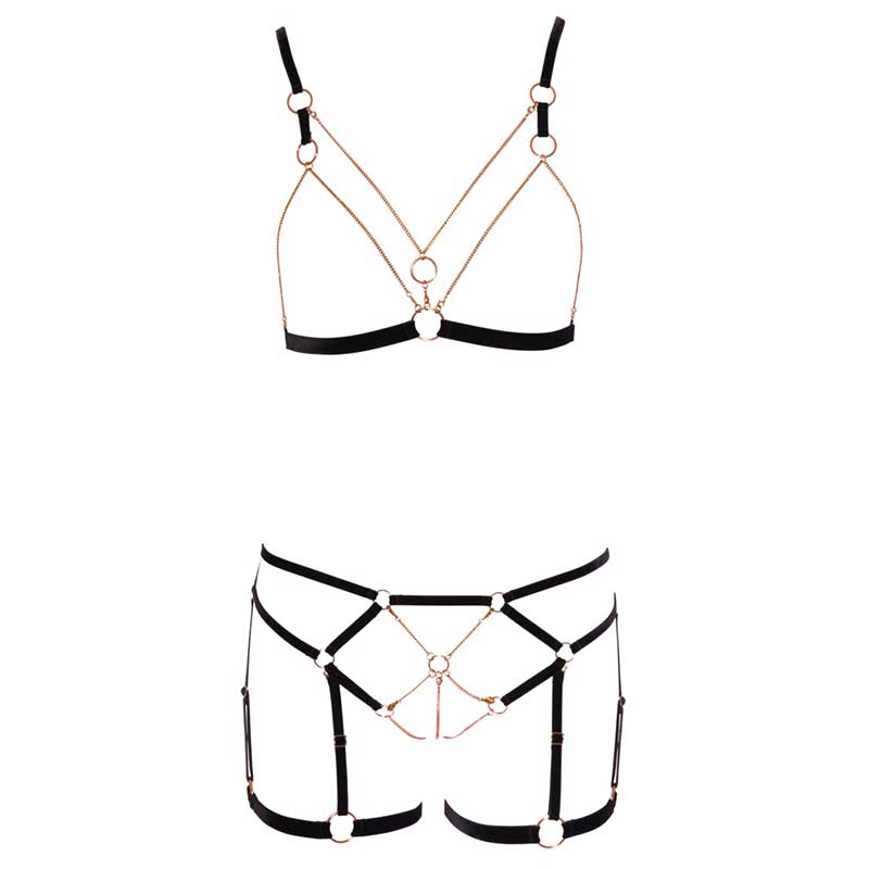 Cottelli Provocative åben Bh Harness Sæt - S