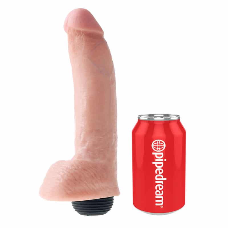 King Cockâ® Sprøjte Dildo Med Kugler 23 Cm