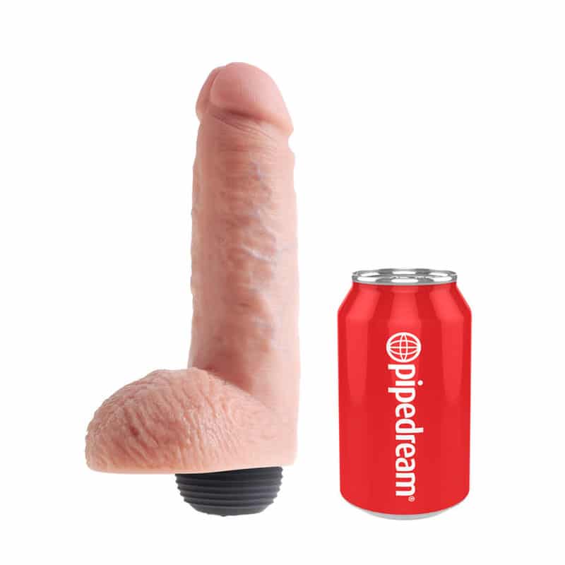 King Cockâ® Sprøjte Dildo Med Kugler 20 Cm