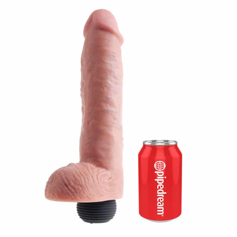 King Cockâ® Sprøjte Dildo Med Kugler 28 Cm