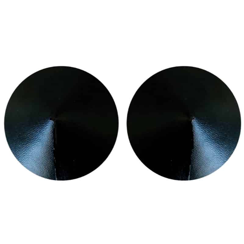Kinky Diva Pu Læder Nipple Covers Sort