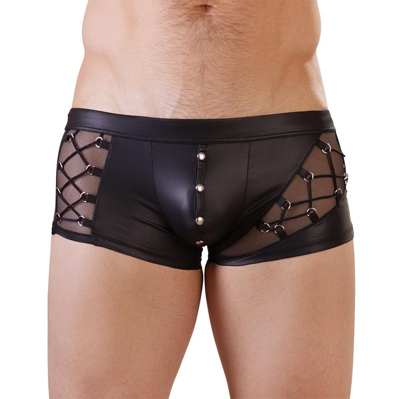 Nek Lenny Wetlook Boksershorts Sort - S